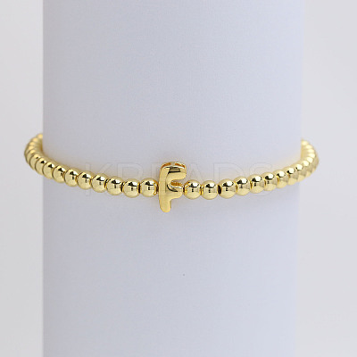 Brass Beaded Stretch Bracelets for Women FS-WG560D0-06-1
