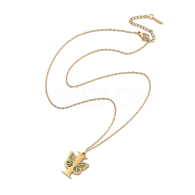 PVD Vacuum Plating 201 Stainless Steel Necklaces NJEW-R267-01I-G-1