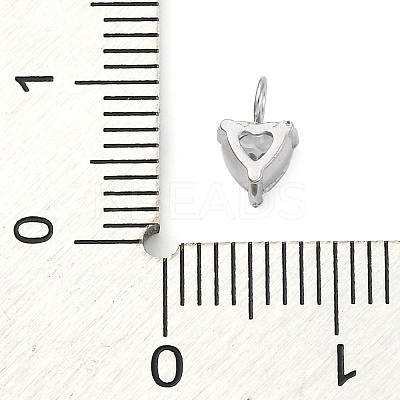 304 Stainless Steel Micro Pave Cubic Zirconia Pendants LS-STAS-U042-02A-P-1