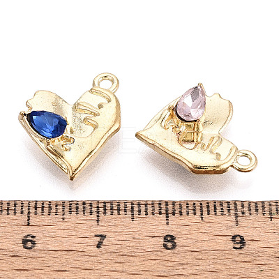 Alloy Rhinestone Pendants FIND-N008-10KCG-1