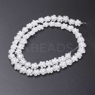 Handmade Millefiori Glass Bead Strands LAMP-J035-8mm-42-1