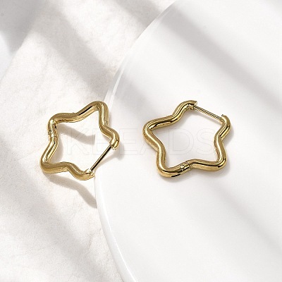 201 Stainless Steel Hoop Earrings EJEW-Z137-02G-05-1