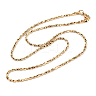 304 Stainless Steel Rope Chain Necklaces NJEW-R223-14-1