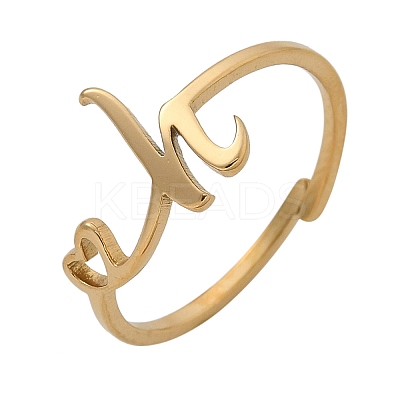 304 Stainless Steel Cuff Rings for Women RJEW-D285-01G-H-1