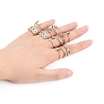 Crystal Rhinestone Finger Ring RJEW-MSMC002-17RG-1