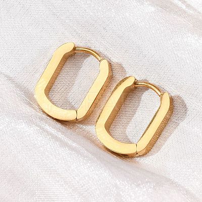 304 Stainless Steel Huggie Hoop Earrings STAS-H156-11B-G-1