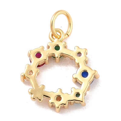 Eco-Friendly Brass with Glass Pendants KK-K268-13G-1