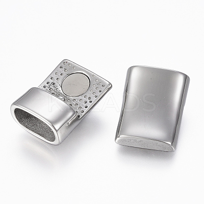 304 Stainless Steel Magnetic Clasps with Glue-in Ends STAS-F130-01AS-1