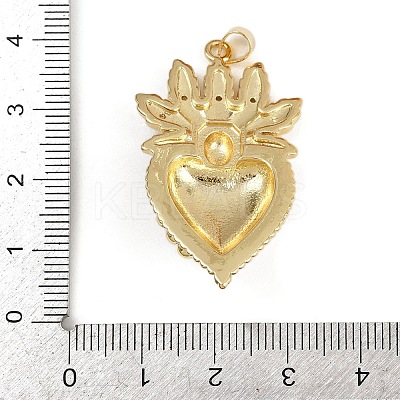 Brass Micro Pave Cubic Zirconia Enamel Pendants KK-L244-05G-01-1
