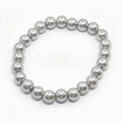 Stretchy Glass Pearl Bracelets BJEW-D068-8mm-13-1
