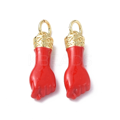 Eco-Friendly Rack Plating Brass Enamel Pendants X-KK-F845-36G-01-1
