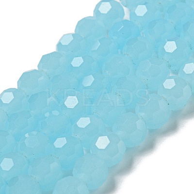 Imitation Jade Glass Beads Stands EGLA-A035-J8mm-D09-1