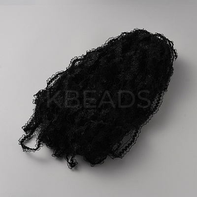 Polyester Fish Silk Elastic Lace Band OCOR-WH0085-19B-1