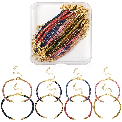 8Pcs 8 Colors Nylon Cord Bracelets MAK-FS0001-05-1