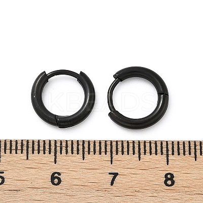 202 Stainless Steel Huggie Hoop Earrings EJEW-F111A-11mm-EB-1