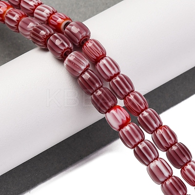 Handmade Lampwork Chevron Beads Strands LAMP-K041-01A-13-1
