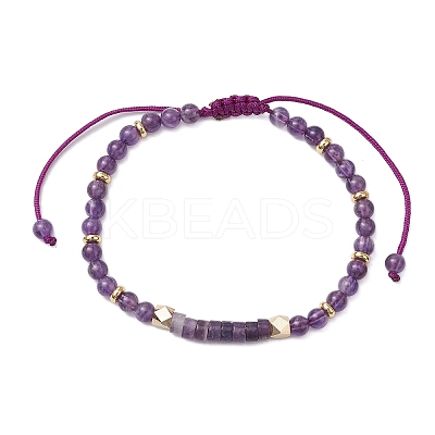 6Pcs 6 Styles Natural Gemstone Braided Bead Bracelets BJEW-JB11241-1