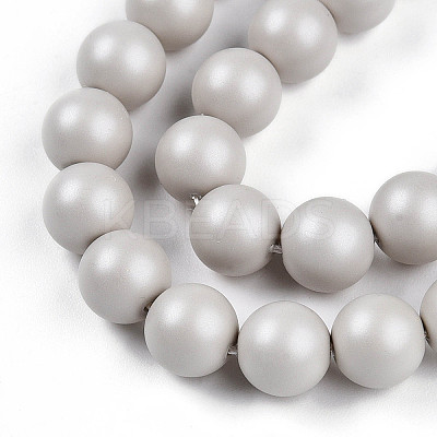 Baking Paint Pearlized Glass Pearl Bead Strands HY-N002-8mm-B05-1