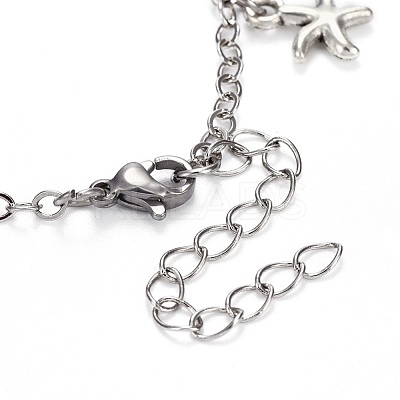 Brass Charm Anklets AJEW-AN00264-1