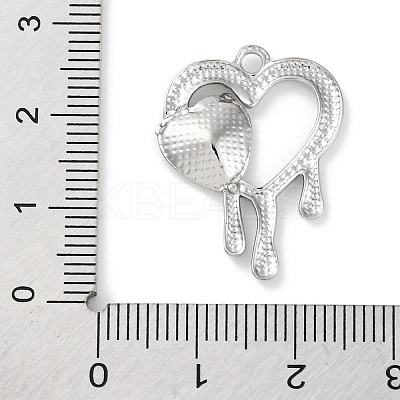 304 Stainless Steel Pendant Rhinestone Settings STAS-D194-02P-1