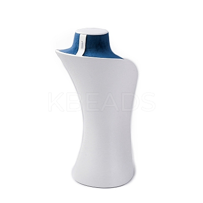 Bust Shaped PU Leather Jewelry Display Stands for Necklaces AJEW-A068-03B-1
