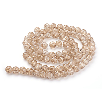 Crackle Glass Beads Strands X-CCG-Q001-10mm-07-1