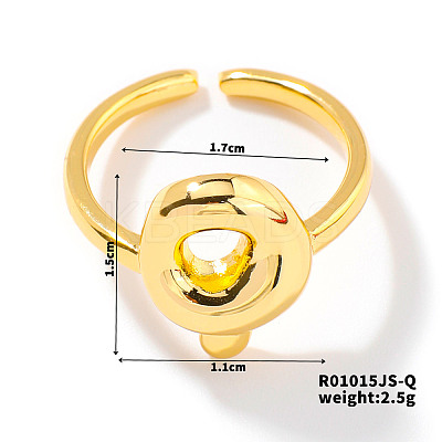 Fashionable Letter Brass Open Cuff for Women UR6840-17-1