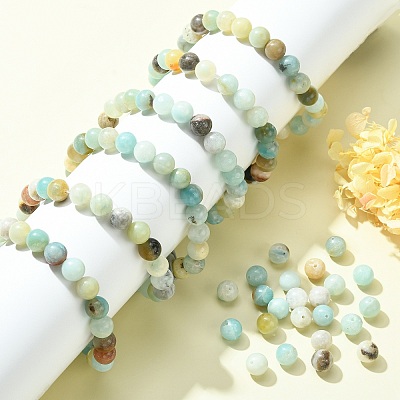 Natural Flower Amazonite Beads Strands LS-Z26N5017-1