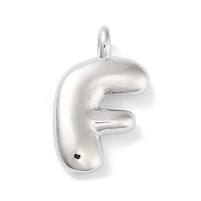 Rack Plating Brass Balloon Letter Pendants KK-C050-01P-F-1