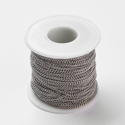 Tarnish Resistant 304 Stainless Steel Twist Chains CHS-R004-0.3mm-1