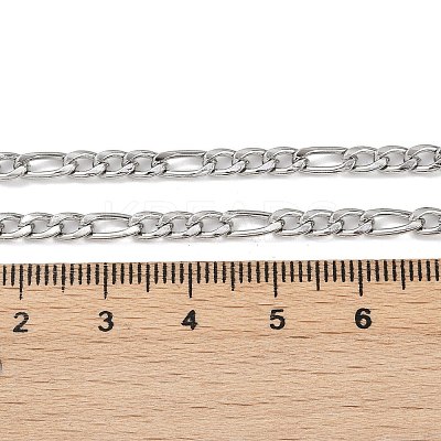 Non-Tarnish 304 Stainless Steel Figaro Chain Necklaces STAS-P101-71P-1