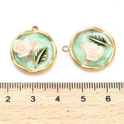 304 Stainless Steel Enamel Pendants STAS-B084-12G-02-1