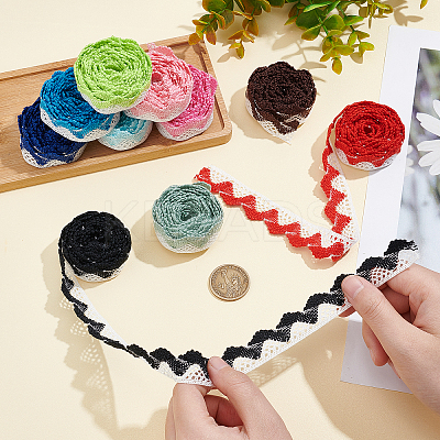 10 Colors Cotton Lace Ribbon Edge Trimmings OCOR-AR0001-37-1