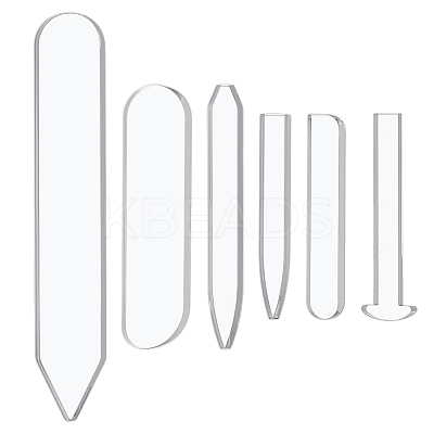 6Pcs 6 Styles Acrylic Drawing Template AJEW-BC0009-05-1