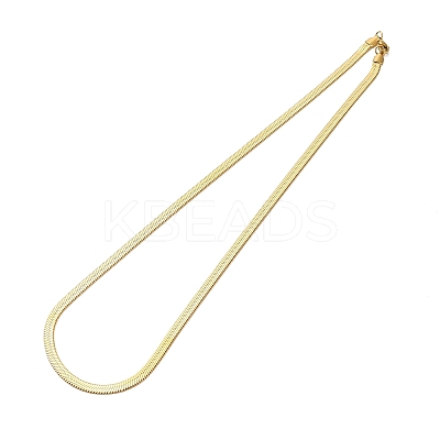 Ion Plating(IP) 304 Stainless Steel Herringbone Chain Necklace for Men Women NJEW-E076-04D-G-1
