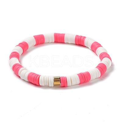 Handmade Polymer Clay Heishi Beads Stretch Bracelets Sets BJEW-JB05902-06-1