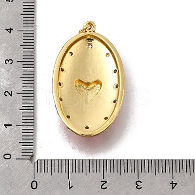 Brass Micro Pave Clear Cubic Zirconia Pendants KK-F899-01A-G-1