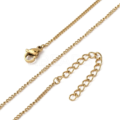 1.5MM 304 Stainless Steel Curb Chain Necklaces NJEW-T016-28G-1