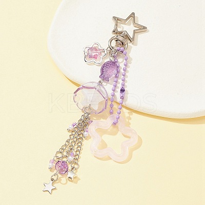 Acrylic & Glass Pendant Keychains KEYC-FZ00005-1