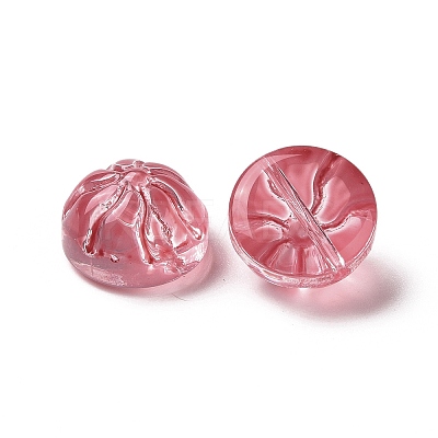 Transparent Spray Painted Glass Beads GLAA-I050-09D-1