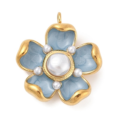 304 Stainless Steel Enamel Pendants STAS-P380-79G-03-1