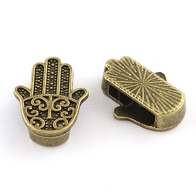 Tibetan Style Alloy Slide Charms LS-TIBEB-Q064-21AB-NR-1