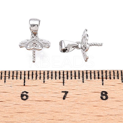 Anti-Tarnish 925 Sterling Silver Pendant Bails STER-T007-90P-1