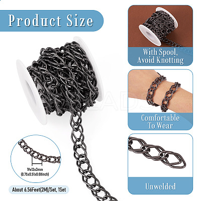 2m Aluminium Rhombus Link Chains CHA-TA0001-41B-1