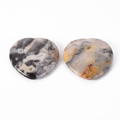 Natural Crazy Agate Thumb Worry Stone G-N0325-01-01-1