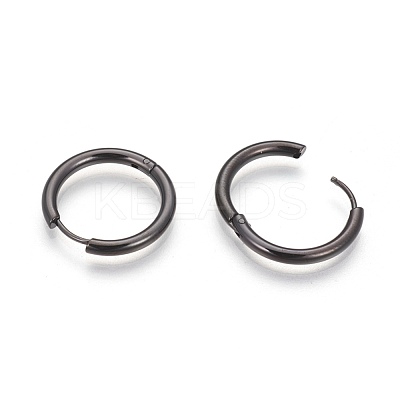 304 Stainless Steel Hoop Earrings EJEW-P177-B-14-1