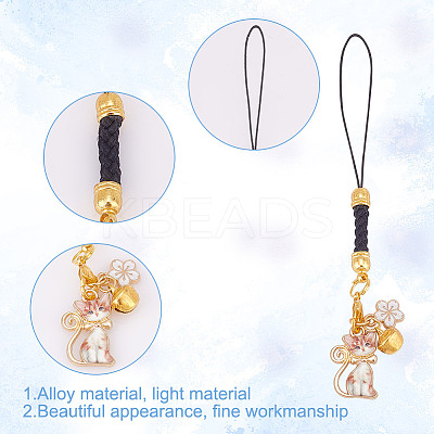 10Pcs 5 Styles Alloy Enmal Pendant Decorations HJEW-GO00019-1