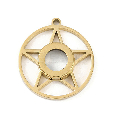 Ion Plating(IP) 304 Stainless Stee Locket Pendants STAS-S132-04G-1