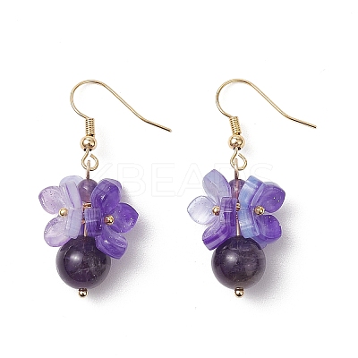 Flower Dangle Earrings EJEW-TA00631-1