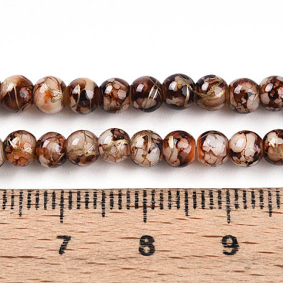 Baking Paint Glass Beads Strands DGLA-N003-4mm-B06-1